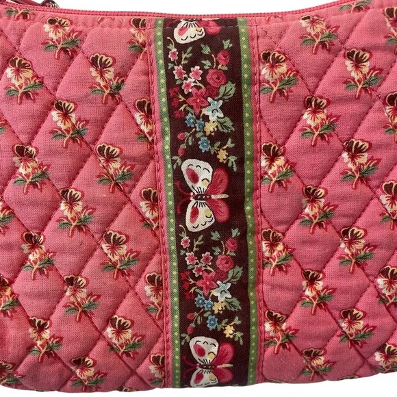 Vera Bradley Retired Pink Pansy Crossbody Bag - Picture 5 of 9